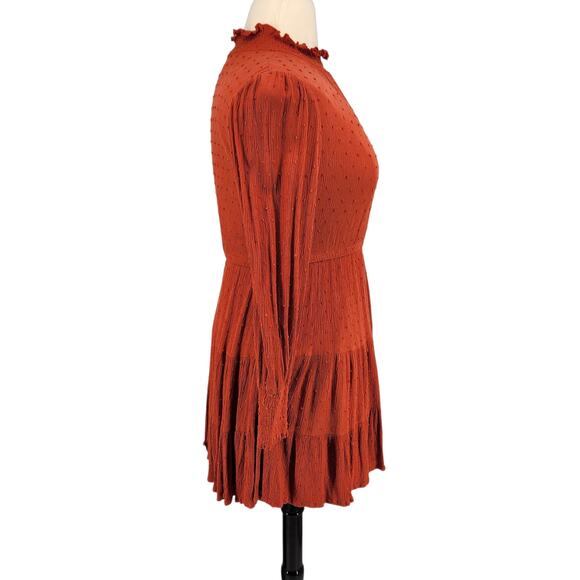 Baltic Born Dot Textured Ruffle Neck Dress – Size XL - Picture 6 of 7